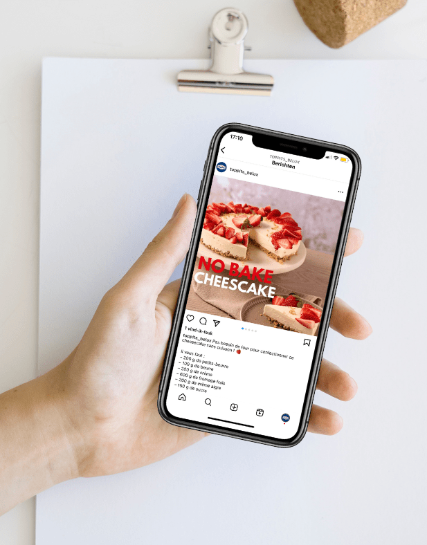 Instagram pagina van Toppits op mobiel